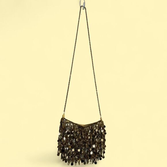 ✨ Vintage Gold Sequin Bag – Boho Glam Statement Piece ✨ - Picture 4 of 8